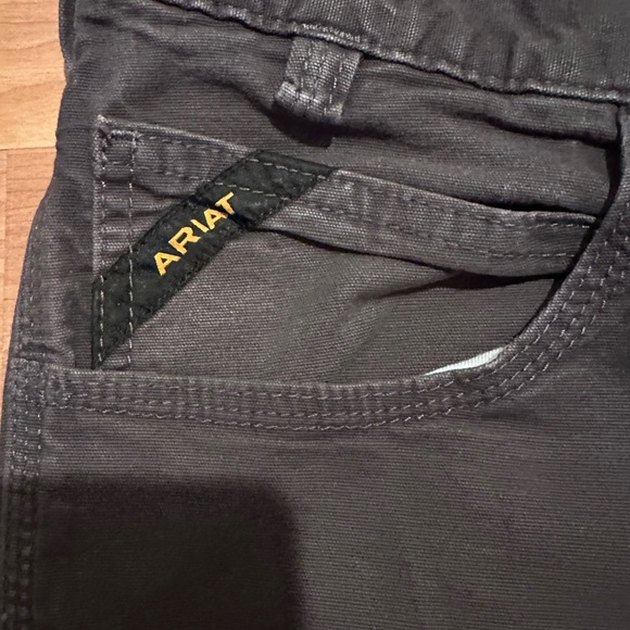 Ariat M4 Mens Rebar Dark Gray Jeans Relaxed Fit Straight Leg Tag Size 46x32 - Picture 5 of 16